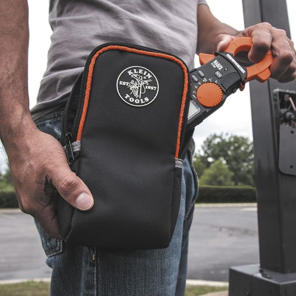 Tool Bag, PVC Coated Polyester, 1 Pockets, Black/Orange, 2-1/4