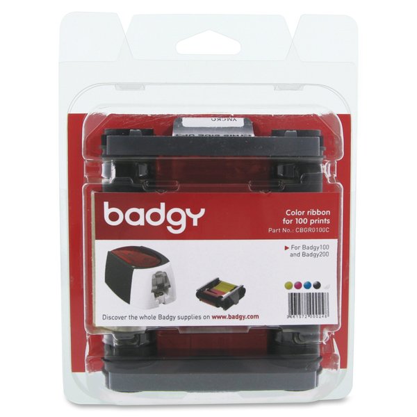 ID Card Printer Ribbon, Color, 8 in. H