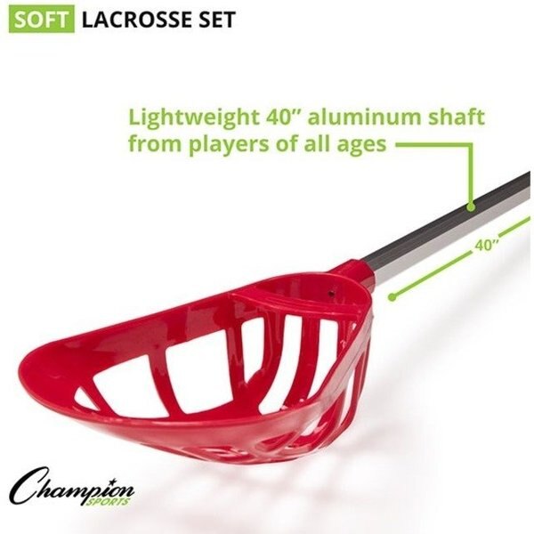 Soft Lacrosse Set, 12 Sticks, 6 Balls, PK18