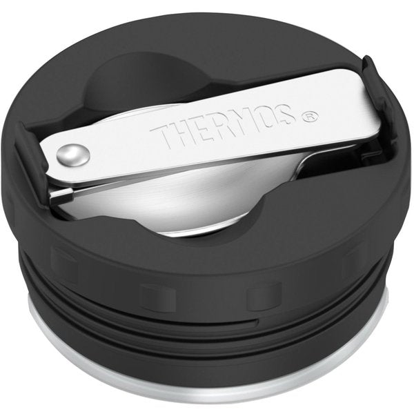 Stainless Steel Food Jar w/Folding Spoon, 16 oz., Matte Steel