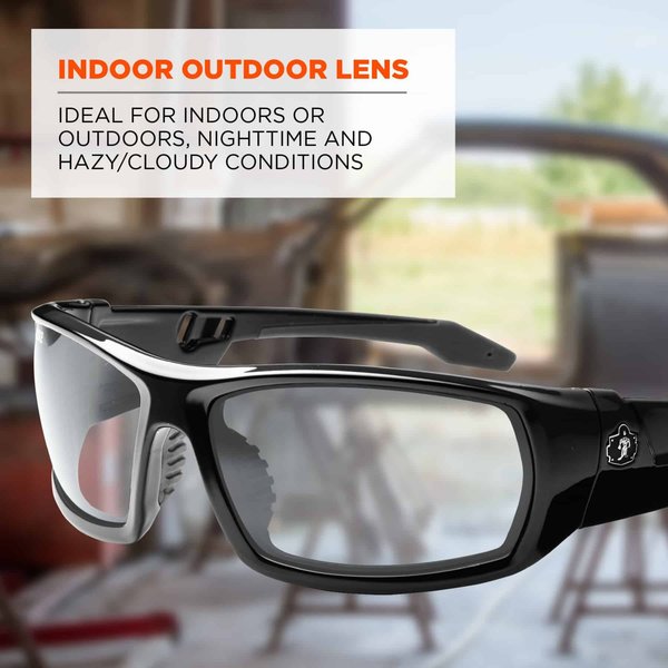 Safety Glasses, Traditional I/O PC Decenter Lens, Scratch-Resistant
