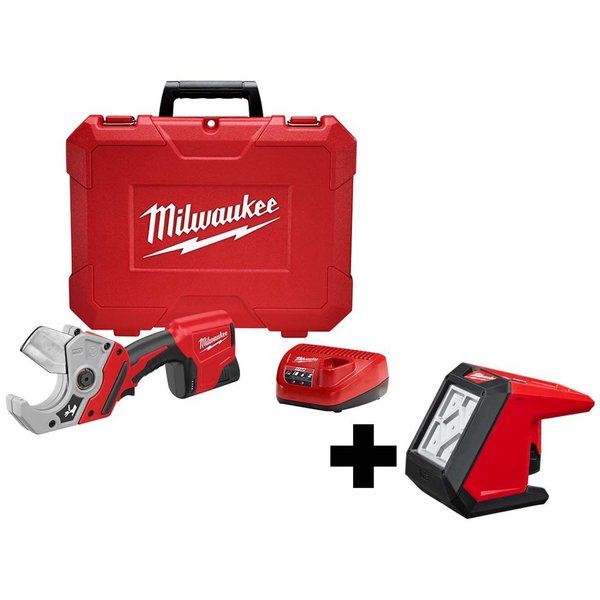 M12â¢ Plastic Pipe Shear Kit with M12â¢ ROVERâ¢ Mounting Flood Light