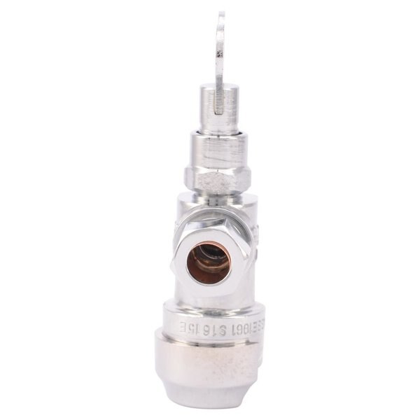 Angle Stop Valve, Push Fit, 1/2 in, 200 psi