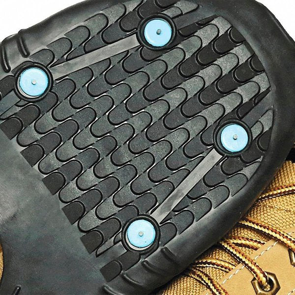 All-Purpose Traction Aid, Ice Traction Device, Rubber, Tungsten Carbide Spikes, Unisex, Size Large