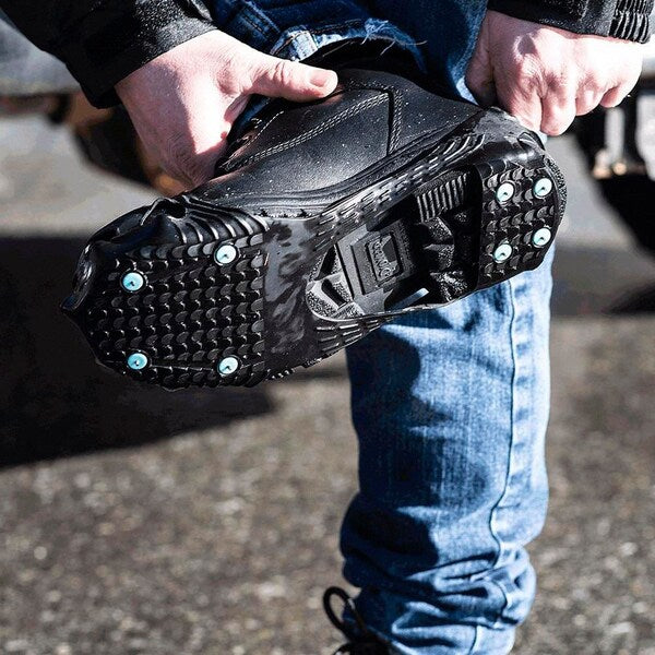 All-Purpose Traction Aid, Ice Traction Device, Rubber, Tungsten Carbide Spikes, Unisex, Size XL