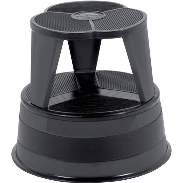 2 Steps, Steel Step Stool, 350 lb. Load Capacity, Black