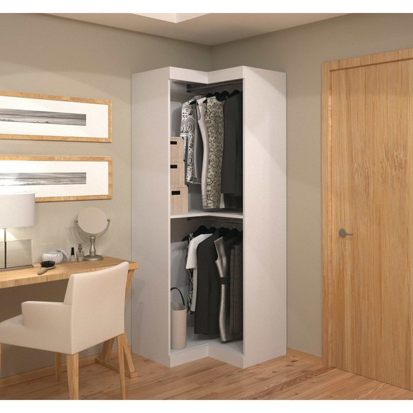 Corner Storage Unit, White