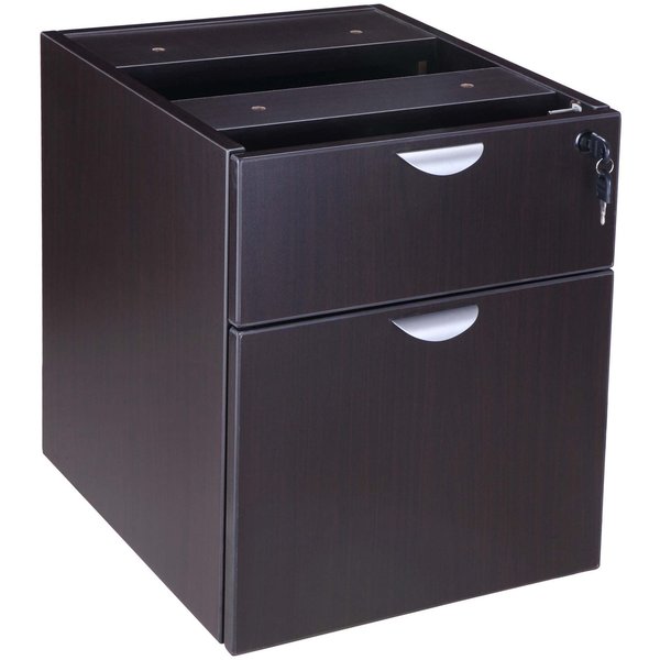 Pedestal, 2 Hanging, 3/4 Box/File, Mocha