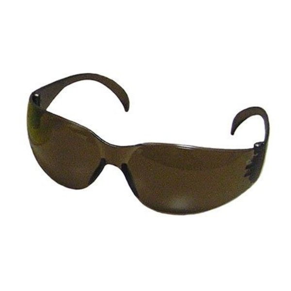 Safety Glasses, Dark Brown Polycarbonate Lens, Scratch-Resistant