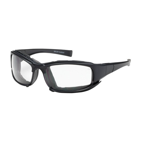 Safety Glasses, Wraparound Clear Polycarbonate Lens, Anti-Fog, Scratch-Resistant