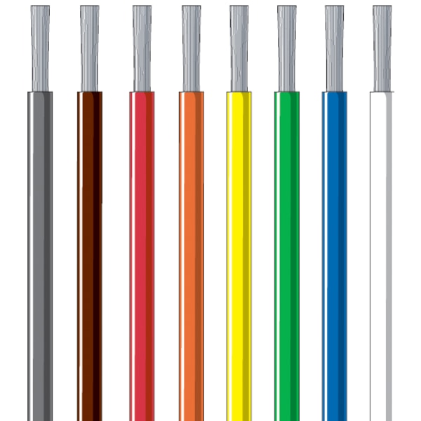 Wire, 1Cond, Tin, White, 100ft., 10Amp