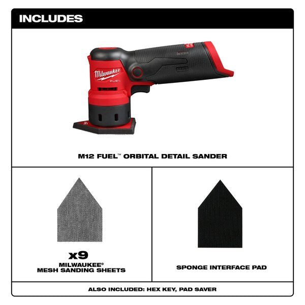M12 FUEL Orbital Detail Sander (Tool Only)