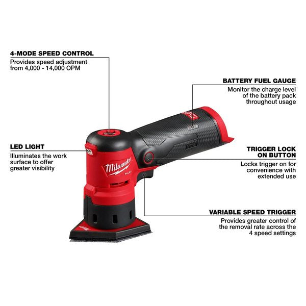 M12 FUEL Orbital Detail Sander (Tool Only)