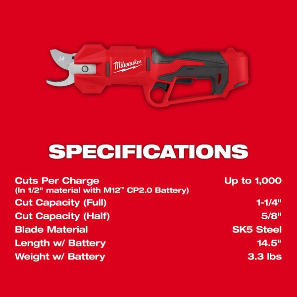 M12 Brushless Pruning Shears (Tool Only)