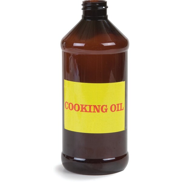 Amber Bottle w/Label, 16 oz., PK12