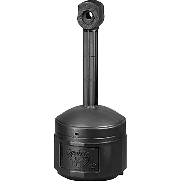 Smokers Cease-Fire Cigarette Receptacle, 4 gal, Black