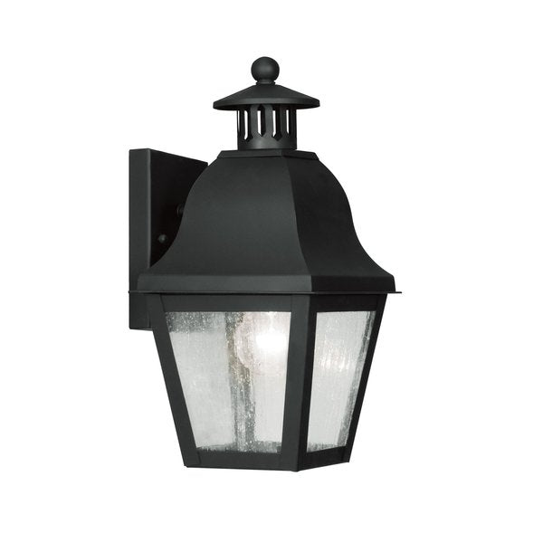 Amwell 1 Light Black Outdoor Wall Lantern