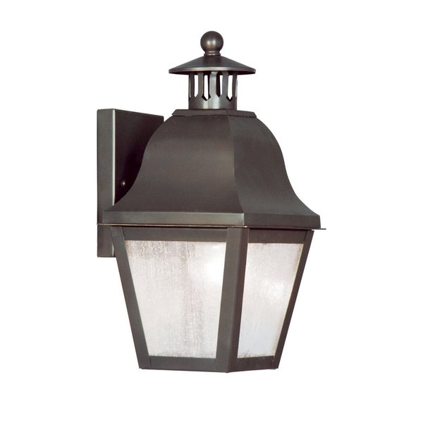 Amwell 1 Light Bronze Outdoor Wall Lantern