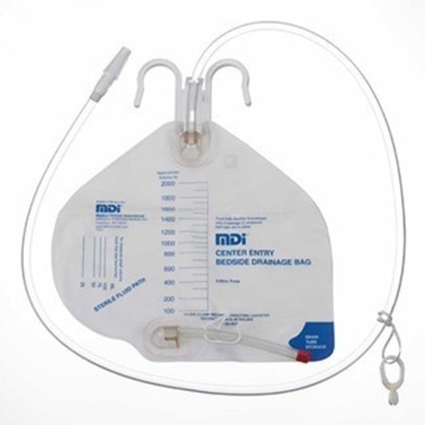 Urinary Drainage Bag, 2000cc, Clear, PK20