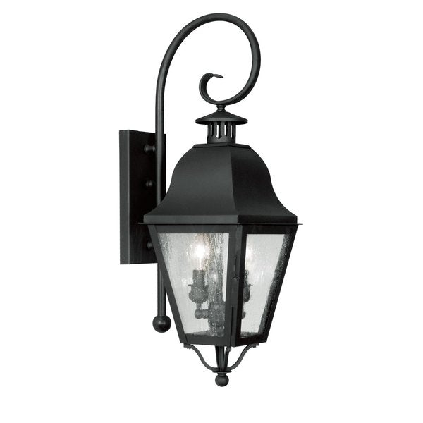 Amwell 2 Light Black Outdoor Wall Lantern