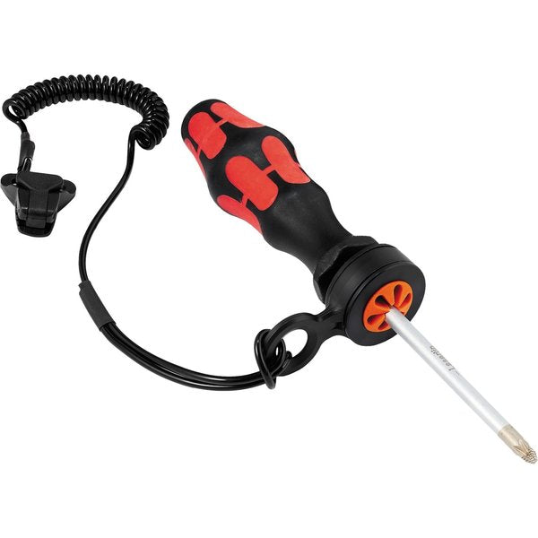 Coil Hard Hat Lanyard, Clamp, 13in.L, Black
