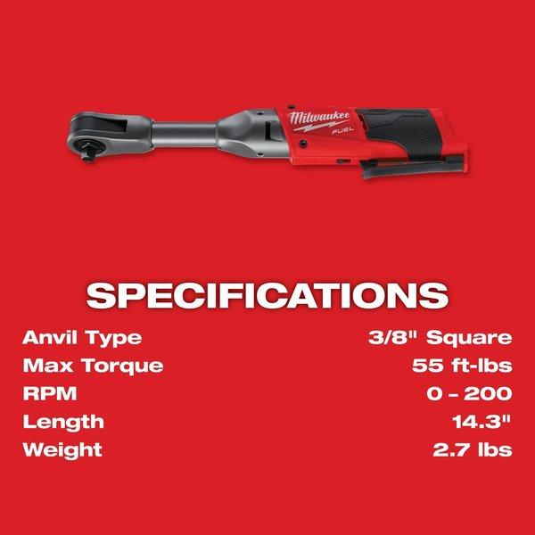 M12 FUEL 3/8 in Extended Reach Ratchet (Tool Only)