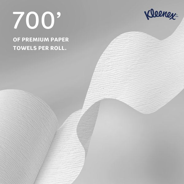 Hard Roll Paper Towels for Blue Core Dispensers, White, (700'/Roll, 6 Rolls/Case, 4,200'/Case)