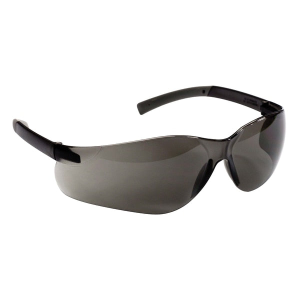Safety Glasses, Smoke Polycarbonate Lens, Scratch-Resistant, 12PK