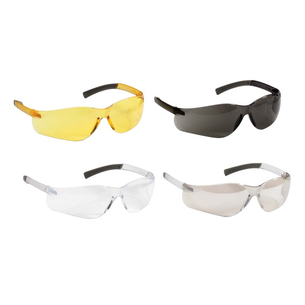 Safety Glasses, Clear Polycarbonate Lens, Scratch-Resistant, 12PK