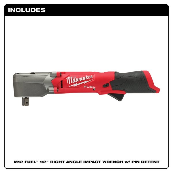 M12 FUEL 1/2 in. Right Angle Impact Wrench with Pin Detent (Bare Tool)