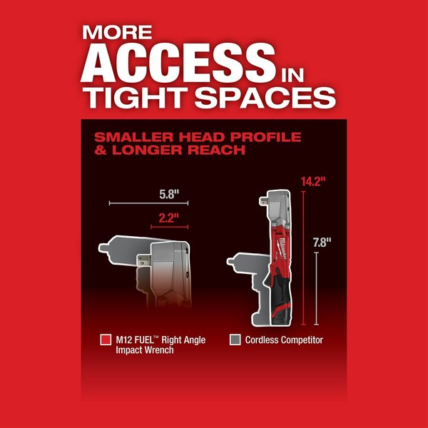 M12 FUEL 1/2 in. Right Angle Impact Wrench with Pin Detent (Bare Tool)