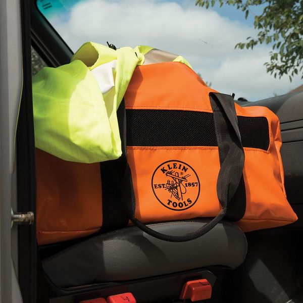 Lineman Duffel Bag, Vinyl, Orange, 12