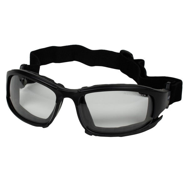 Safety Glasses, Wraparound Clear Polycarbonate Lens, Anti-Fog, Scratch-Resistant