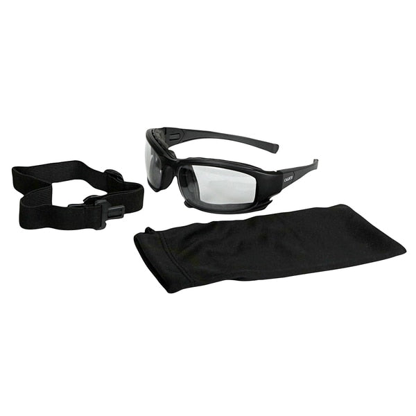 Safety Glasses, Wraparound Clear Polycarbonate Lens, Anti-Fog, Scratch-Resistant