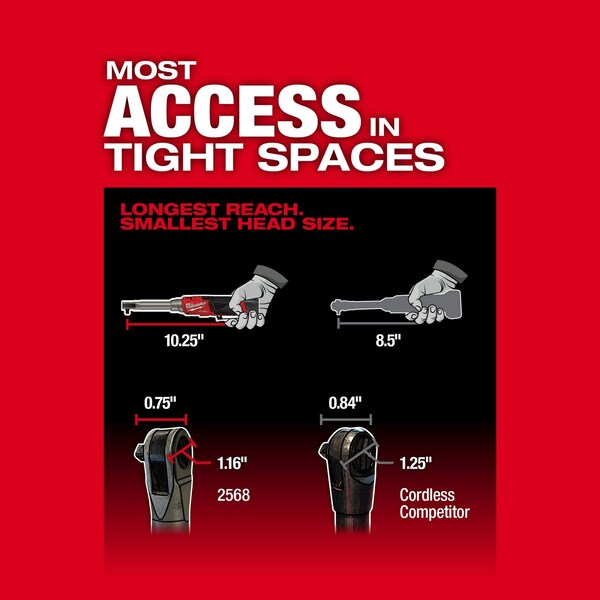 M12 FUEL 1/4 in. Extended Reach High Speed Ratchet (Tool Only)