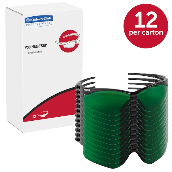 Safety Glasses, Wraparound Shade 3.0 Polycarbonate Lens, Scratch-Resistant