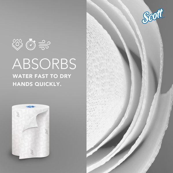 High-Capacity Hard Roll Towels for Blue Core Dispensers, White, (1,150'/Roll, 6 Rolls/Case)