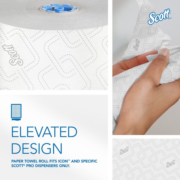 High-Capacity Hard Roll Towels for Blue Core Dispensers, White, (1,150'/Roll, 6 Rolls/Case)