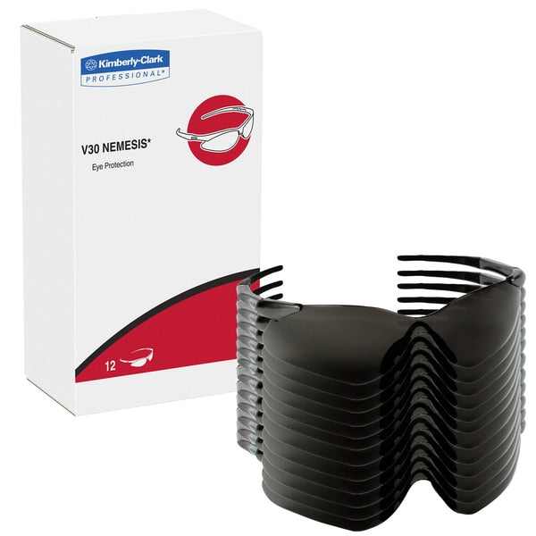 Safety Glasses, Wraparound Smoke Polycarbonate Lens, Scratch-Resistant