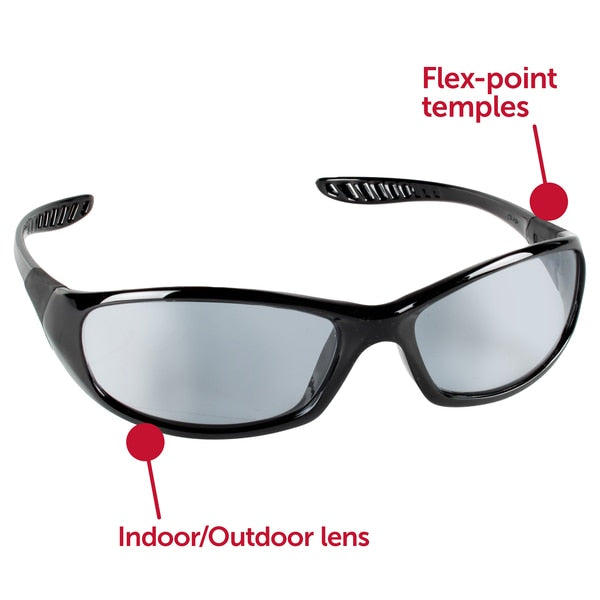 Safety Glasses, Wraparound I/O Polycarbonate Lens, Scratch-Resistant