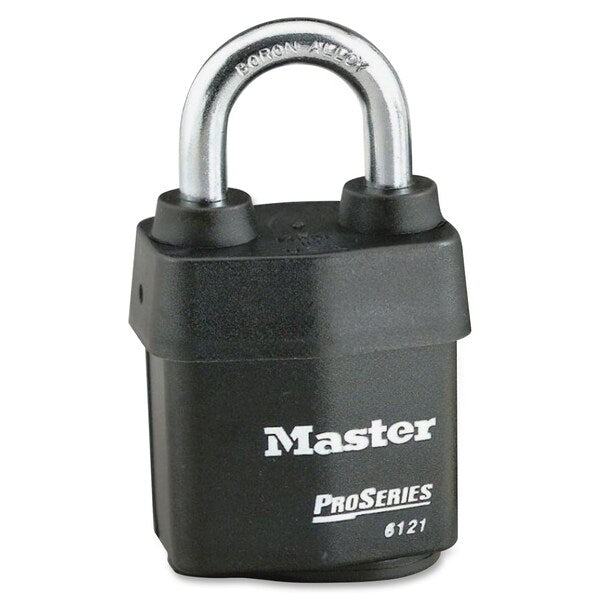 Padlock, Keyed Different, Standard Shackle, Rectangular Steel Body, Boron Shackle, 7/8 in W