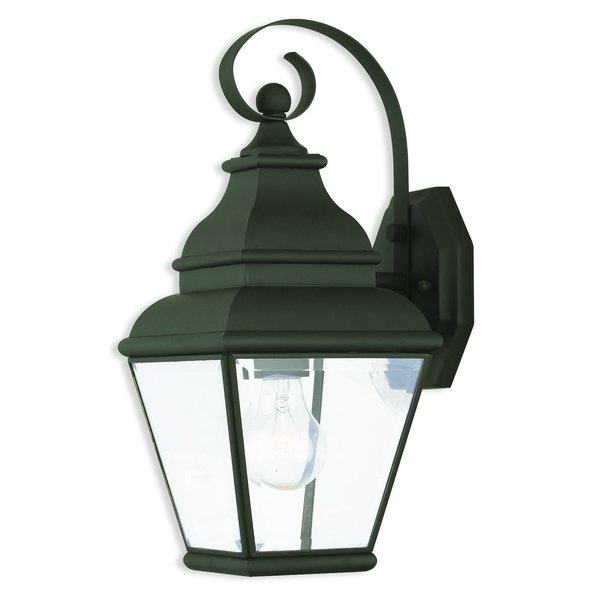 Exeter 1 Light Black Outdoor Wall Lanter