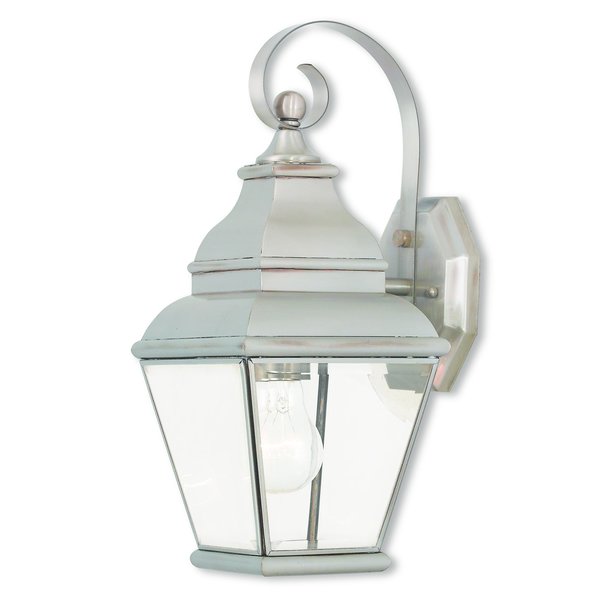 Exeter 1 Light Brushed Nickel Outdoor Wa