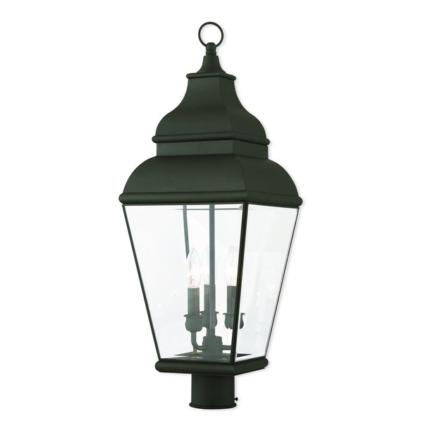 Exeter 3 Light Black Outdoor Post Top La
