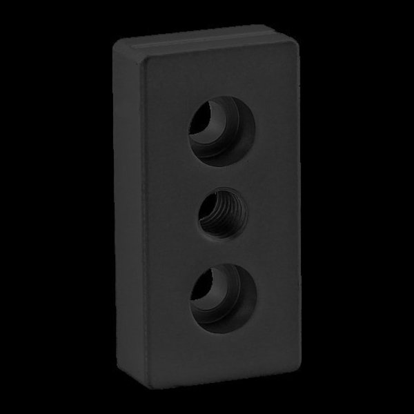 Ctr Tap Base Plate, 25mm X 50mm W/M8 Tap