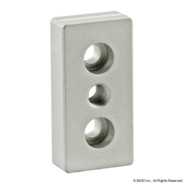 Base Plate 25mm X 50mm W/M8 Tap In Ctr