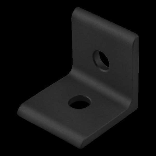 Black 25S 3mm 2 Hole Inside Crnr Bracket