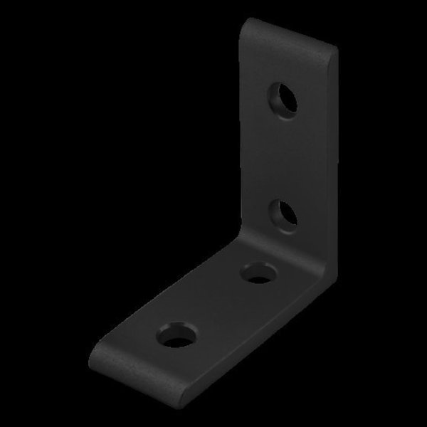 Black 25 S 4 Hole Inside Corner Bracket