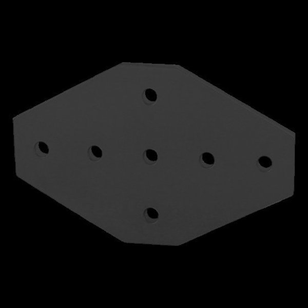 Black 25 S 7 Hole Cross Joining Plate