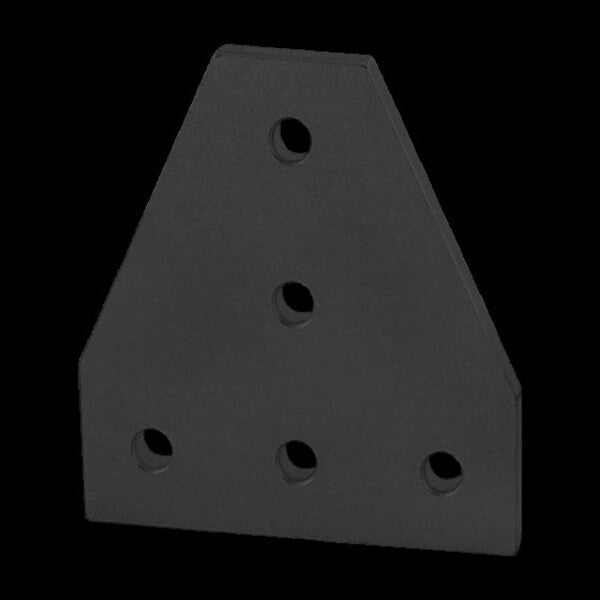Black 25 S 5 Hole Tee Joining Plate